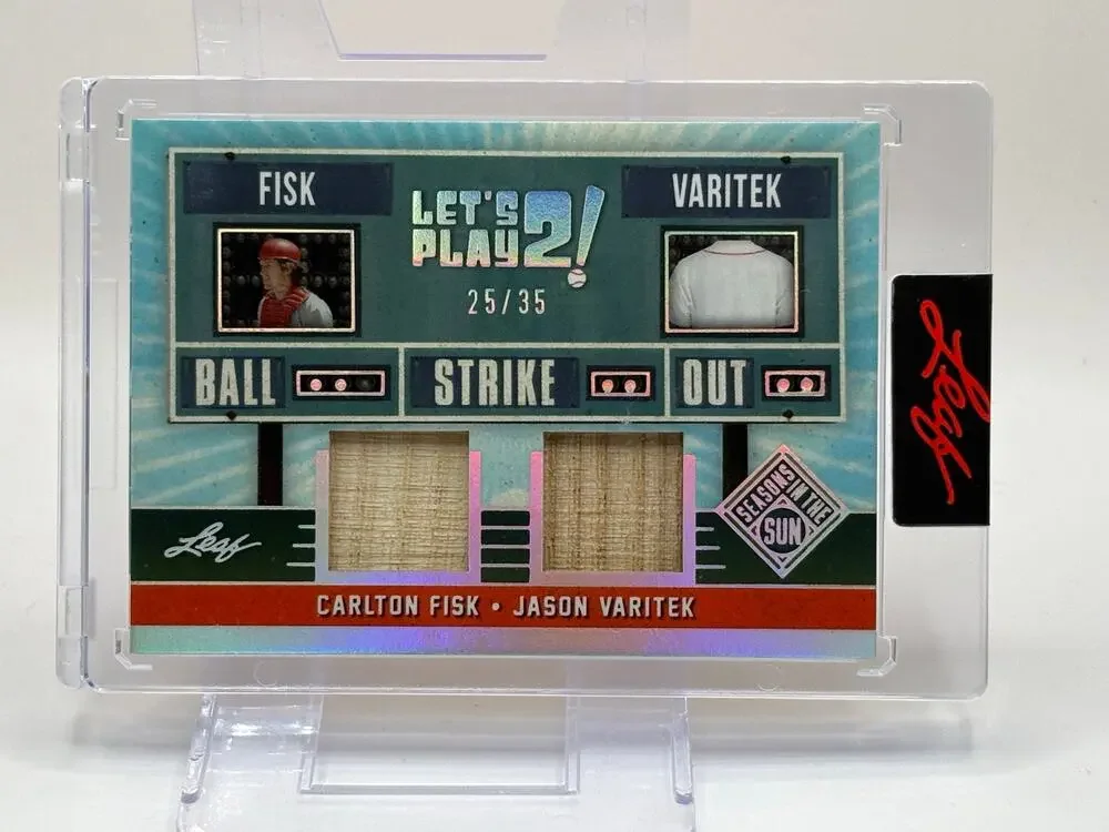 2026 Leaf Seasons In The Sun Carlton Fisk Jason Varitek Dual Bat Relic 25/35 SP